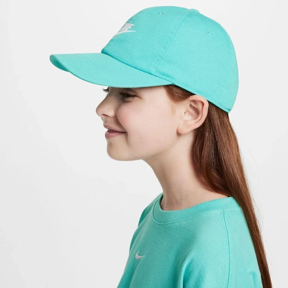 NWT Nike Youth Unstructured Futura Wash Blue Club Cap